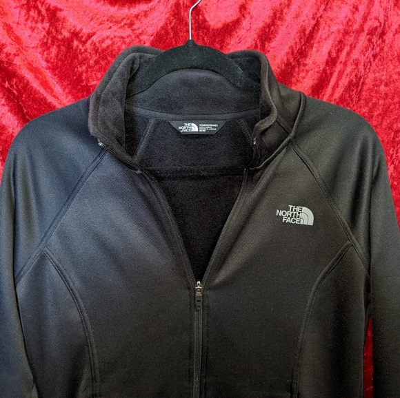 The North Face Zip Up lined black jacket sweatshirt black - Picture 3 of 14